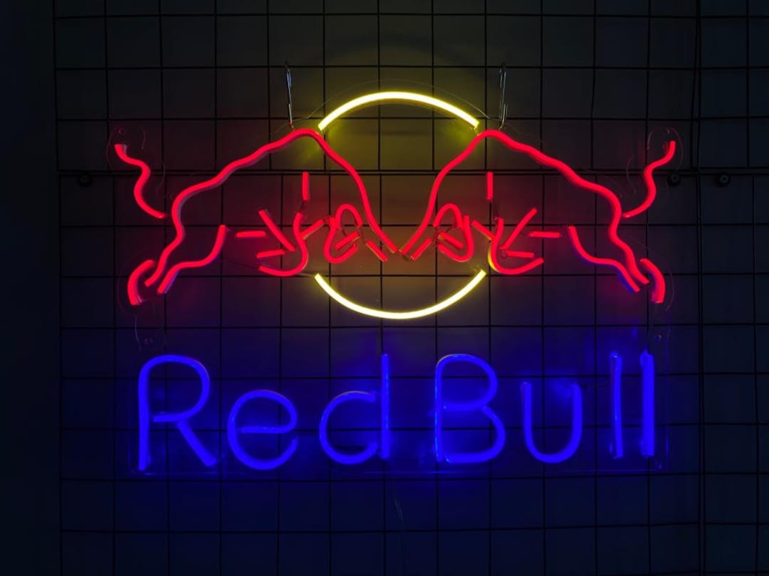 Red Bull Neon Sign Neon Light Gift Custom Neon Sign Etsy