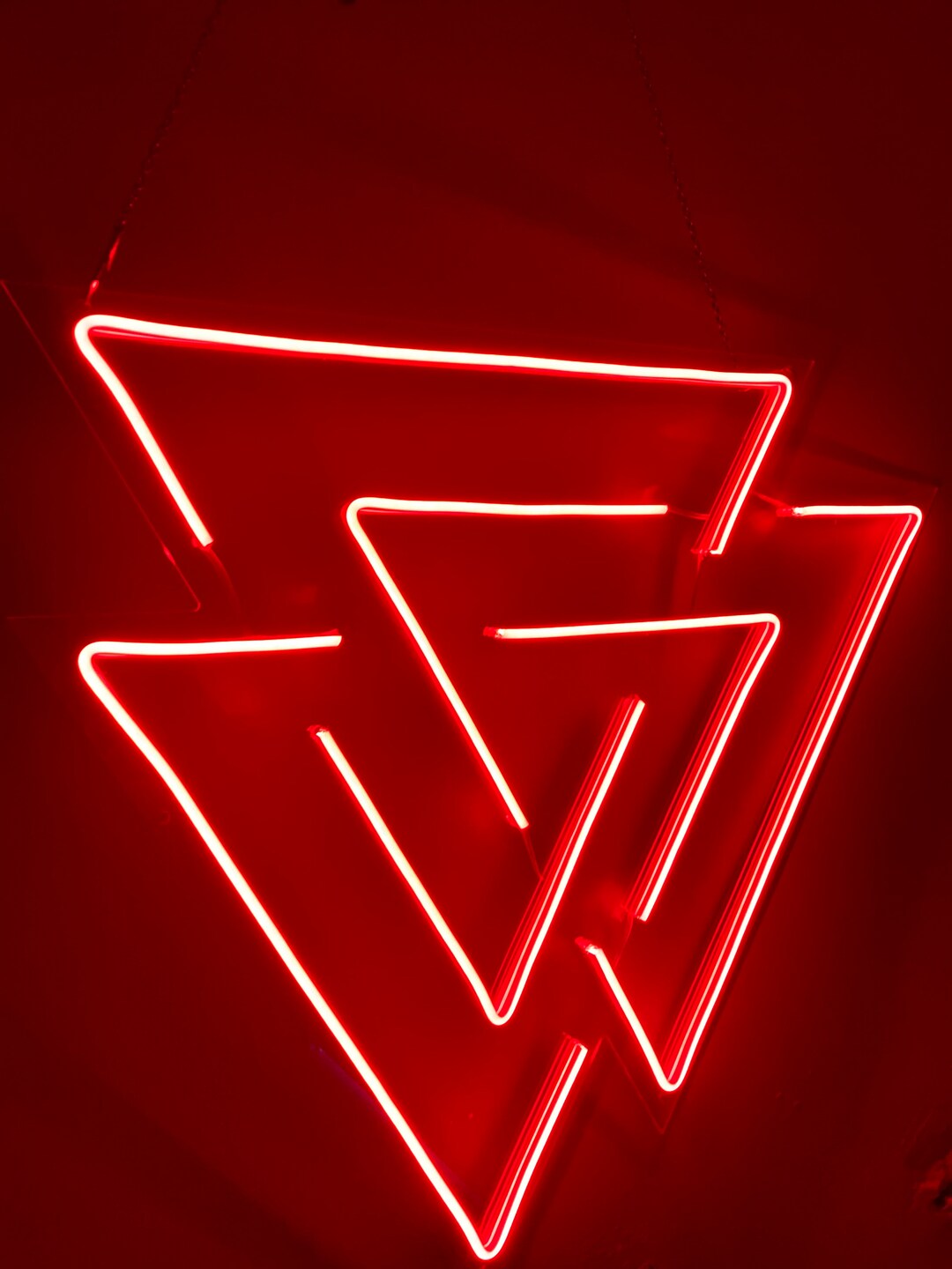 Triangle Neon Sign Neon Light Gift Custom Neon Sign Etsy