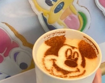 Disney Kaffee Schablone/ Coffee Duster/ Milk foam/ Cappucino/ Mickey