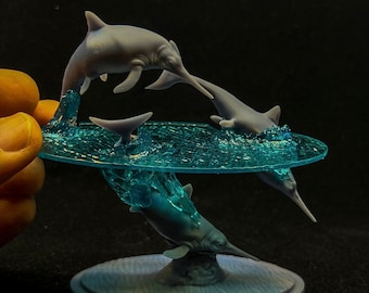 Ichthyosaurus Miniature Diorama; Replicas of Extinct Fauna of the Jurassic in Resin to paint