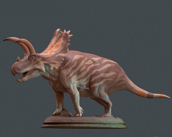 Paintable Miniature of Coahuilaceratops Magnacuerna: Detailed Replica of the Horned Dinosaur from Coahuila