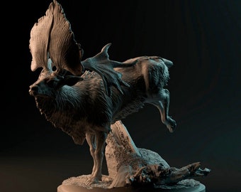 Descubra a fauna pré-histórica do Neógeno: Réplica em miniatura de Sinomegaceros - Miniatura de dinossauro para pintar