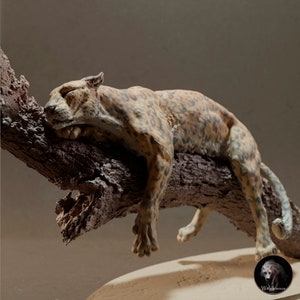 African Leopard miniature in resin to paint: recreate the majesty of African wildlife with these quality replicas.