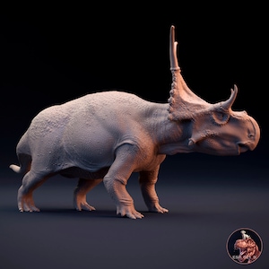 Diabloceratops: Miniature Replicas of Prehistoric Fauna in Resin to Paint from the Mesozoic