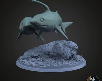 Falcatus falcatus Miniature to Paint: Detailed Replica of the Small Prehistoric Shark from the Devonian