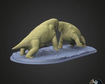 Moschops capensis Miniature to Paint: Replica of the Permian Herbivore