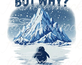 Maar waarom pinguïnmeme – vintage nihilistische retrosneeuw, png PNGEgg |  Design Download But Why Penguin Vintage Meme