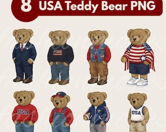 Luxe erfgoed teddybeer kerstclipart • Handgeschilderde beer, png-collectie