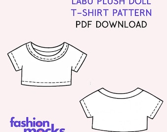 Naaipatroon T-shirt voor pluche pop | Afdrukbaar pdf-bestand