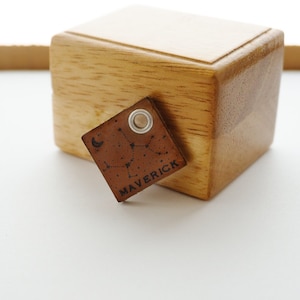Handmade Leather Tag | Zodiac | Leather Dog ID Tag, Quiet Dog ID, Silent Tag, Dog Tag, Dog, Cat ID, Small Dog Tag, Microchip