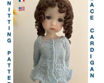 PDF pattern, Lace Cardigan for a 14-15 inch doll such as Ruby Red Fashion Friends, Wellie Wishers, Glitter Girls
