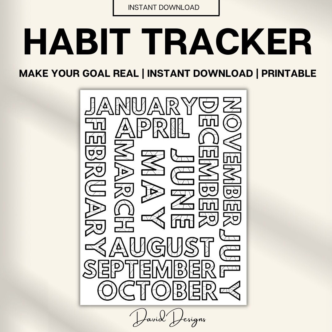 Habit Tracker Printable Yearly Habit Tracker 2023 Habit Tracker Goal Habit Tracker Printable Yearly Habit Tracker 2023 Habit Tracker Goal