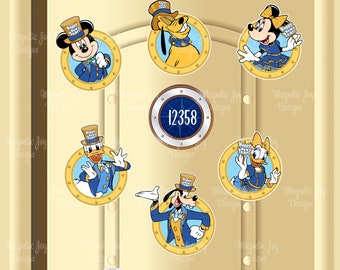 Happy New Year Celebration -Disney-Inspired Magnets For Cruise Ships' Stateroom Doors/Gift Ideas for Cruising/Cruise Cabin Door Decor