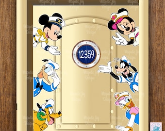 Sailor Mickey & Friends- Disney-inspired Magnets For Cruise Ships' Staterooms/Minnie/Donald/Daisy/Goofy/Pluto/Gift idea/Cruise Door Decor