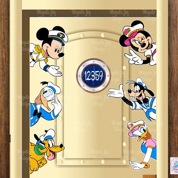 Sailor Mickey & Friends- Disney-inspired Magnets For Cruise Ships' Staterooms/Minnie/Donald/Daisy/Goofy/Pluto/Gift idea/Cruise Door Decor