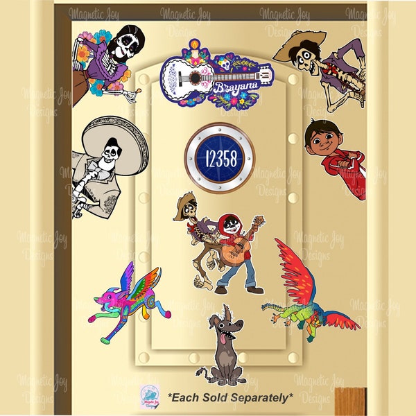 Coco - Disney-InspiredMagnets For Cruise Ships' Stateroom Doors / Gift ideas for cruising /Cruise Cabin Door Decor /Personalized Gifts