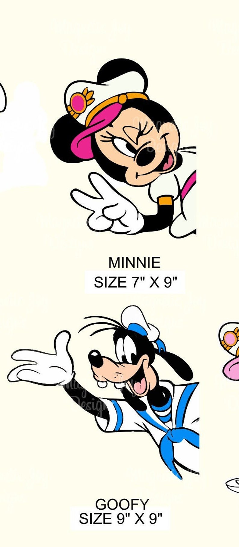 Sailor Mickey & Friends Disney-inspired Magnets For Cruise Ships' Staterooms/Minnie/Donald/Daisy/Goofy/Pluto/Gift idea/Cruise Door Decor image 5