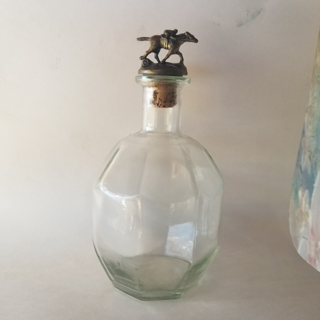 Blantons Bourbon Cowboy Jockey Decanter Bottle Horse Racing Derby Etsy