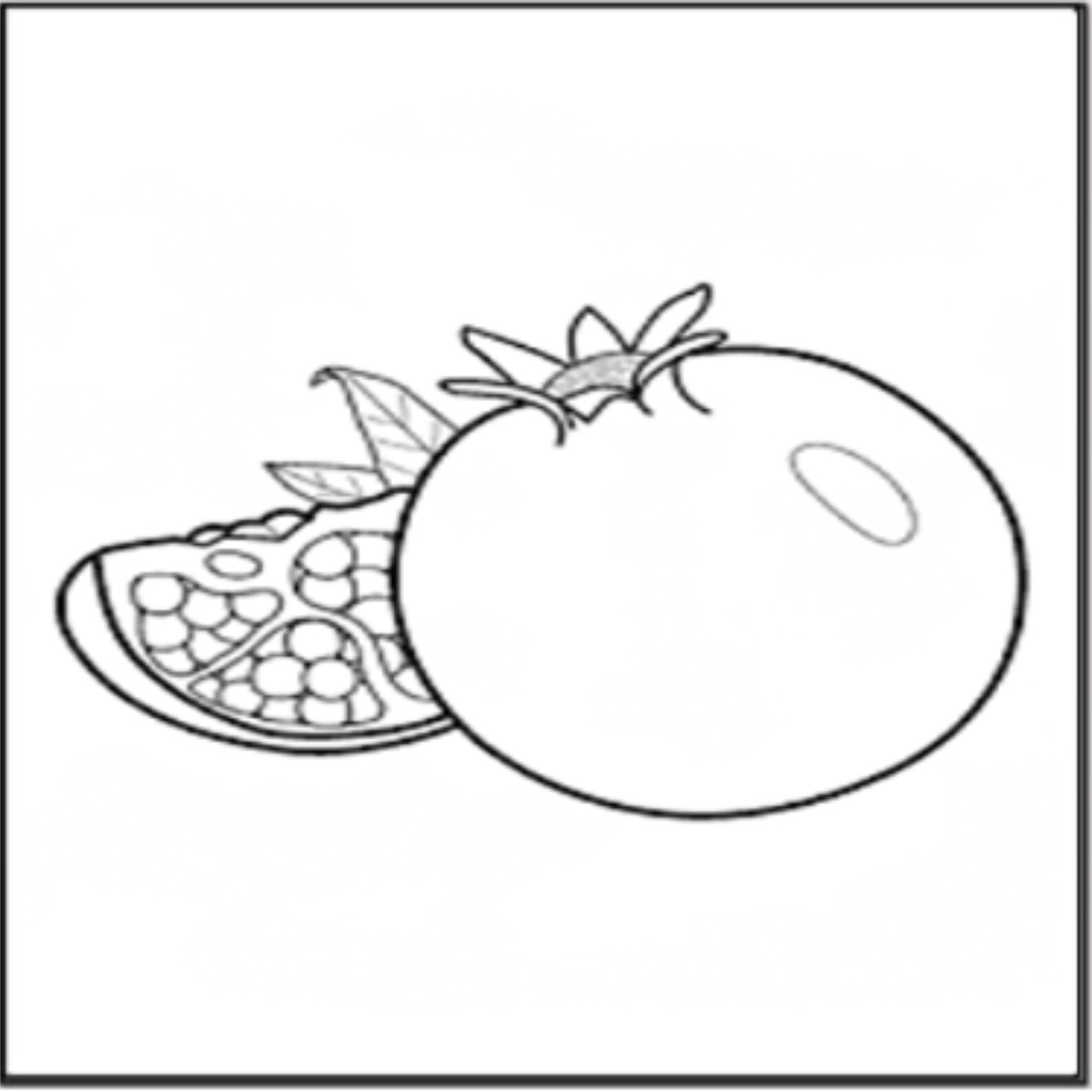 Printable FRUITS Coloring Page Digital File Instant Download Pineapple ...