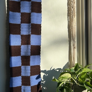 Checkered scarf crochet pattern