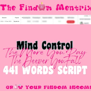 Femdom Script Findom Script Mindless JOI Puppet Mind Control |Financial Domination Guide | Adult Industry Findom Script | OnlyFans Findom