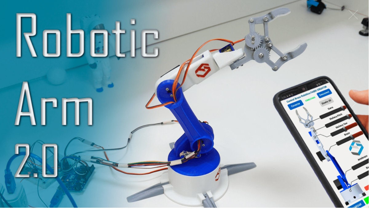 DIY Arduino Robot Arm With Smartphone Control - Etsy