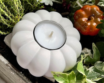 Kürbis Teelichthalter | Herbst Teelicht | Halloween Kerze | herbstliche Dekoration | Interieur | Mitbringsel