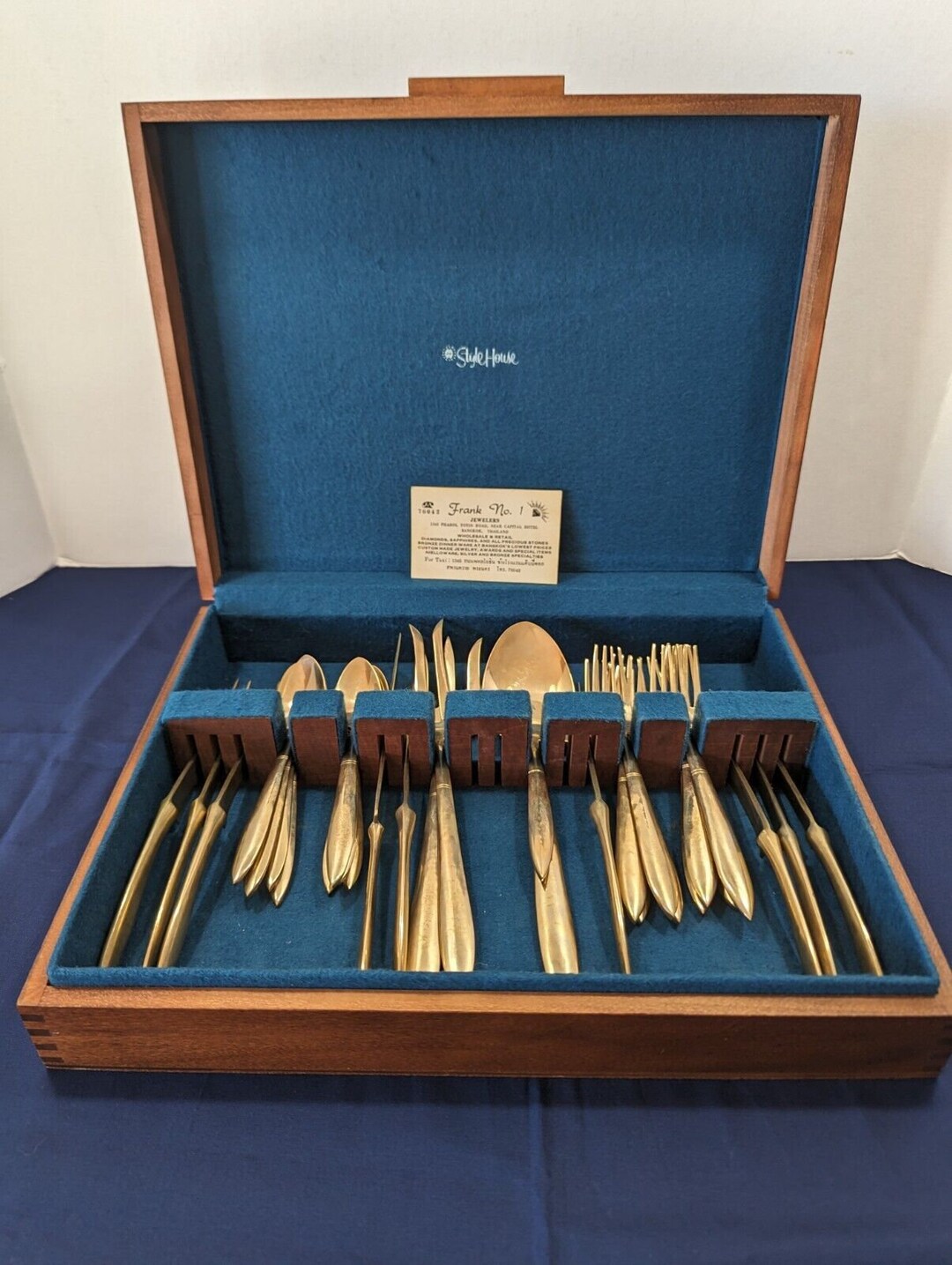 Thai Bronze Dessert Flatware Set Frank No. 1 Jewelers in Etsy