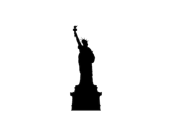 Statue de la Liberté SVG, PNG, JPG, Eps, Dxf Silhouette
