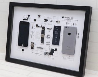 Regali artistici da parete per iPhone smontati per iPhone 6s incorniciati per appassionati di tecnologia e Apple