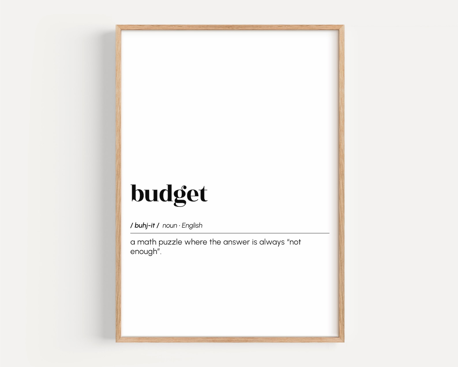 Funny Office Wall Art, Budget Definition Print, Corporate Office Poster ...