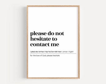 funny definition print, common email phrase, office wall art, home office decor, printable wall art, work phrase explained, digital download