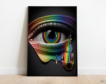 The Colors of Wet Eyes: An Emotional Perspective Chart, home decoration, digital download, digital prints, 2x3, 3x4, 4x5, 5x7, 11x14