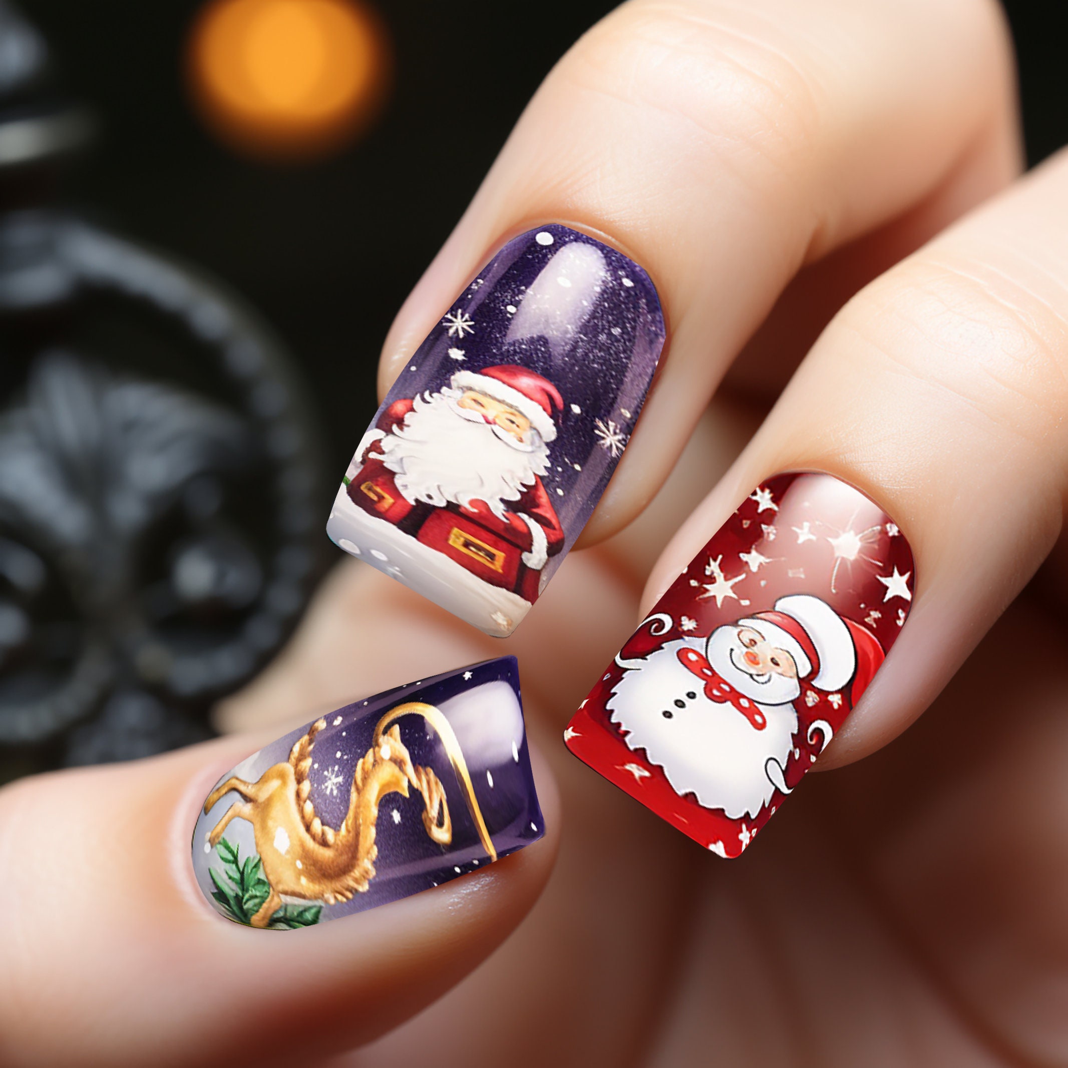 Christmas Nail Design, Christmas Design, Nail Design, Digital Download