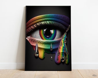 The Colors of Wet Eyes: An Emotional Perspective Chart, home decoration, digital download, digital prints, 2x3, 3x4, 4x5, 5x7, 11x14