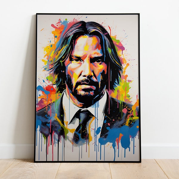 John Wick, home decoration, digital download, digital prints, instant PDF download, 2x3, 3x4, 4x5, 5x7, 11x14, workplace decoration