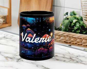 Personalized Mushroom Mug, Colorful Ceramic Coffee Mug, Gift For Her