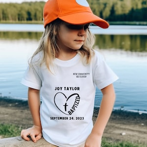 Custom Kids Baptism Shirt, Personalized Shirt For Newly Baptized Children