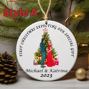 Personalized First Christmas Expecting Ornament Christmas Ornament For Expecting Couple Christmas Ornament Gift For First Time Parents