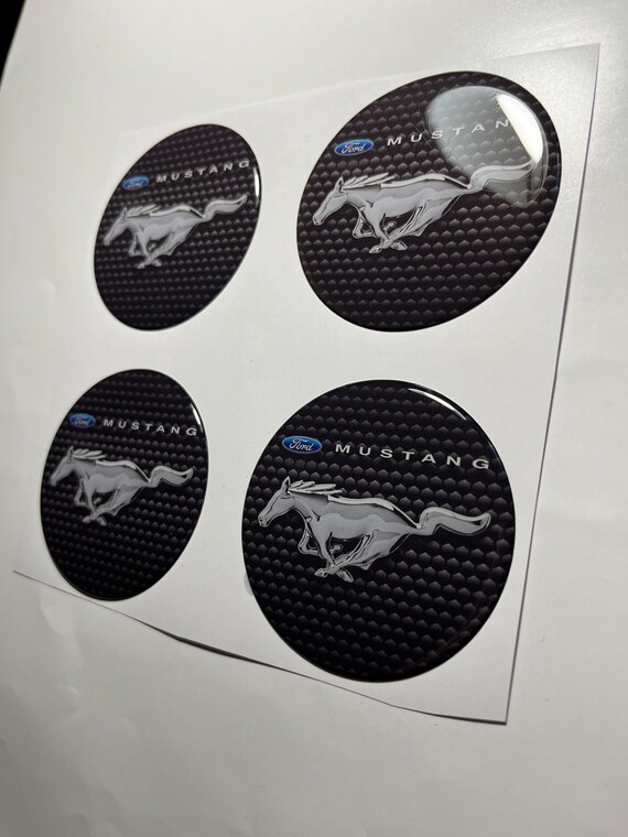Buy Mustang Decals Center Wheel Caps Self adhesive Stickers Logo