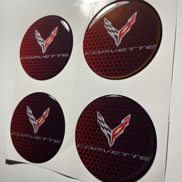 Corvette Center Cap Decals Etsy