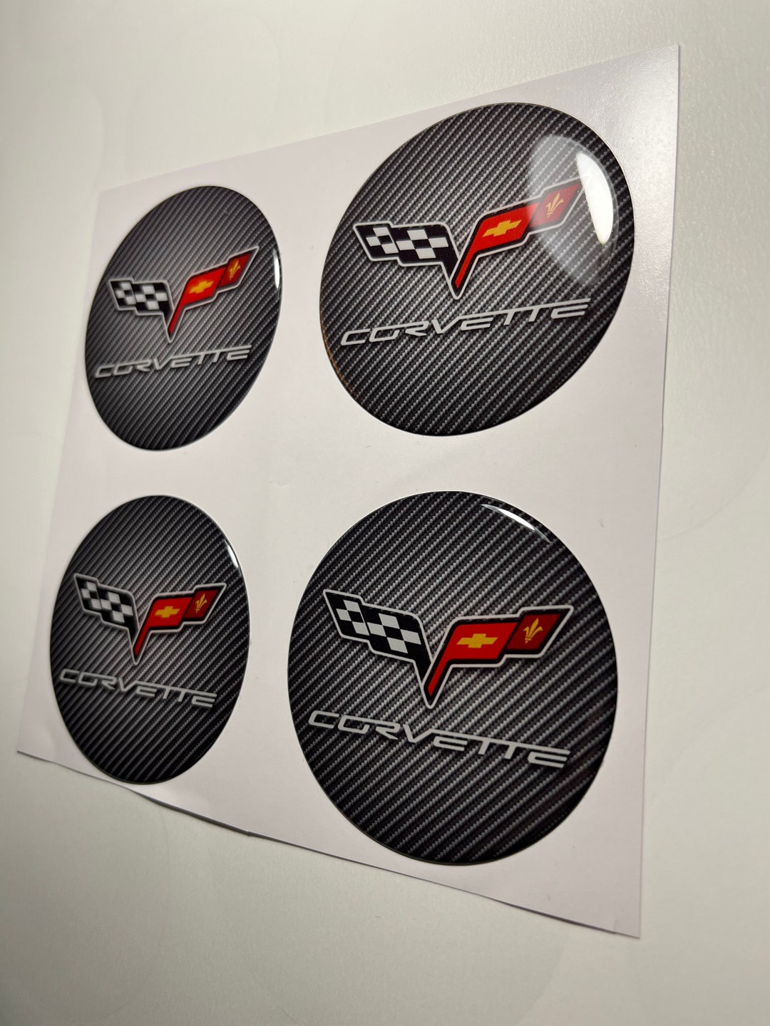 Corvette Decals Center Wheel Caps Selfadhesive Stickers Logo Emblem Handcrafted Set of 4pcs Etsy