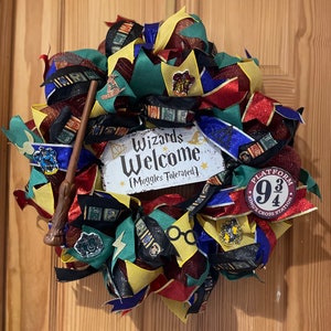 Harry Inspired Welcome Wreath XL Decoration All Seasons Everyday