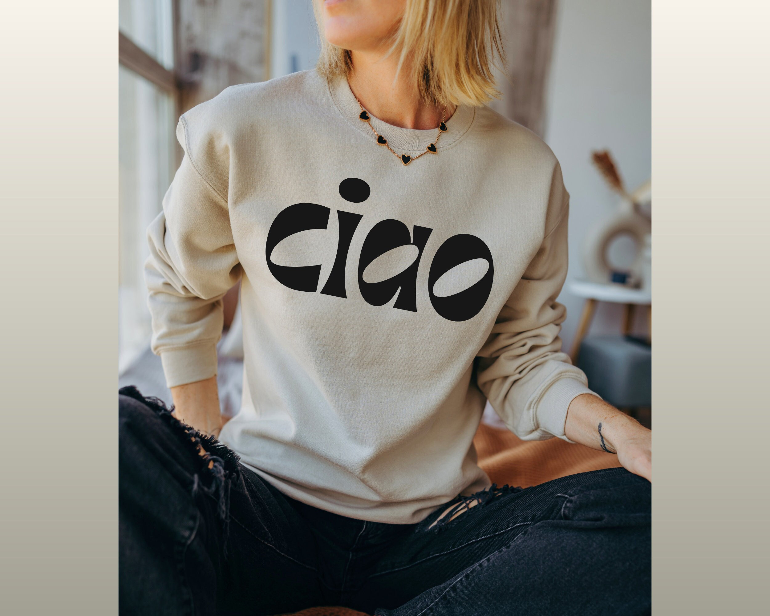 Ciao Sweatshirt Travel Crewneck Ciao Bella Pullover Ciao Bella