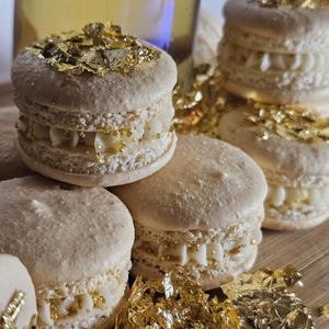 Sparkling Champagne Macarons – Handmade French Pastries for Special Occasions, Anniversaries, Bridal Showers, Valentines, Parties and More!
