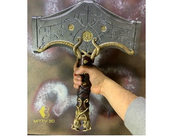 Ragnarok Mjolnir, marteau de Thor de jeu Viking, réplique de marteau de Thor, Kratos Cosplay, marteau de tonnerre