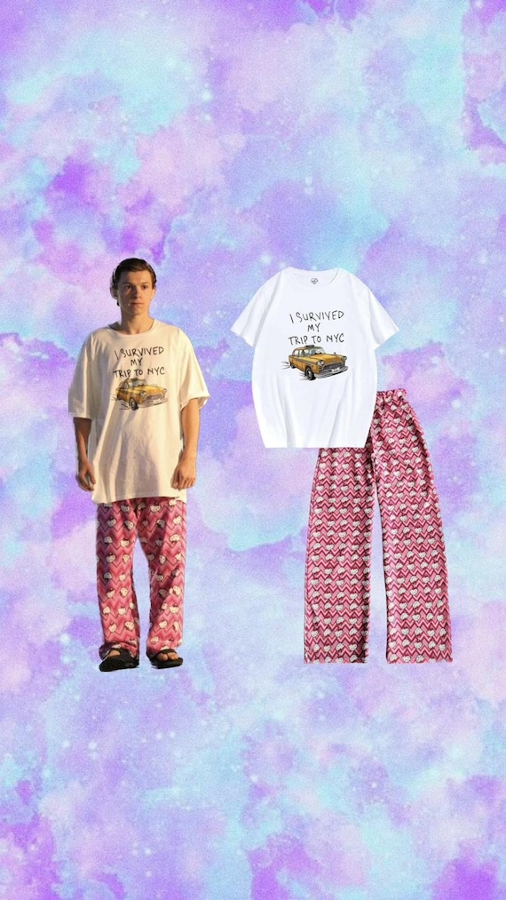 Hello Kitty Pajama Pants Tom Holland Hello Kitty Pajama Pant Spiderman I Survived My Trip To NYC Tom Holland Tshirt