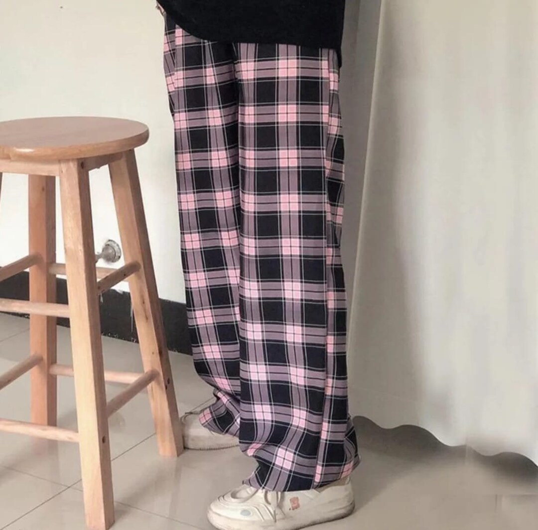 Flannel Pants Plaid Pajama Pants Streetwear Pants - Etsy