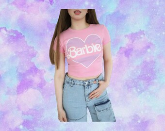 Pink Crop T-shirt | Doll  Movie Crop Top | Doll Trend tshirt