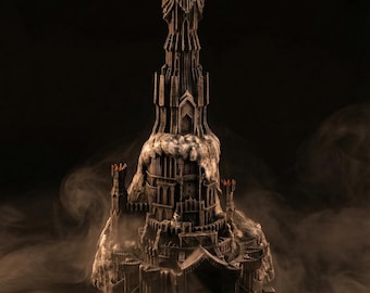 L'Occhio delle Tenebre - torre per dadi / Dipinta a mano / Stampata in 3D
